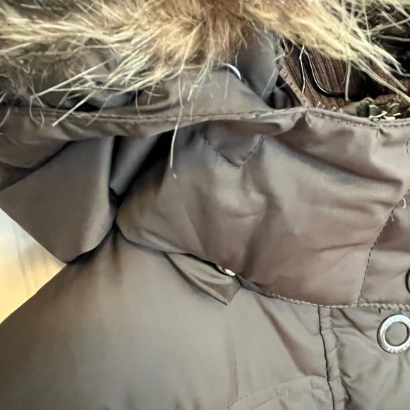 GUC ESPRIT Brown Puffer Coat, Sz L, with removable Faux-Fur Hood - Picture 9 of 9